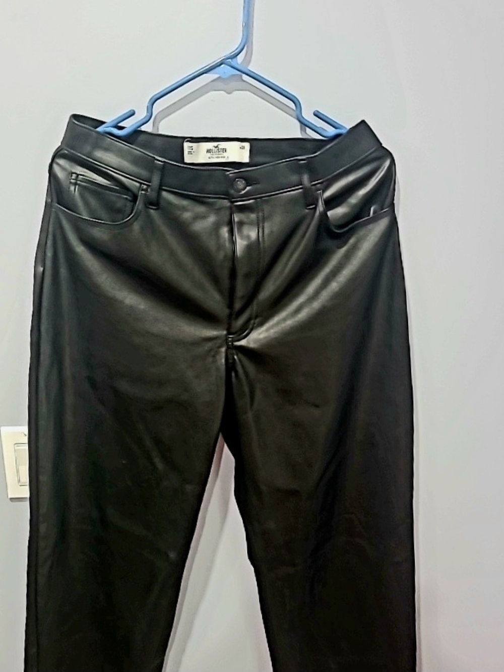Hollister Black Faux Leather Skinny Pants - Sleek Fit